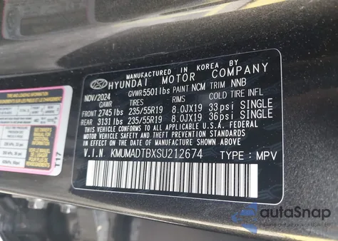 2025 Genesis Gv70 2.5T Awd z USA, uszkodzony, nr VIN KMUMADTBXSU212674